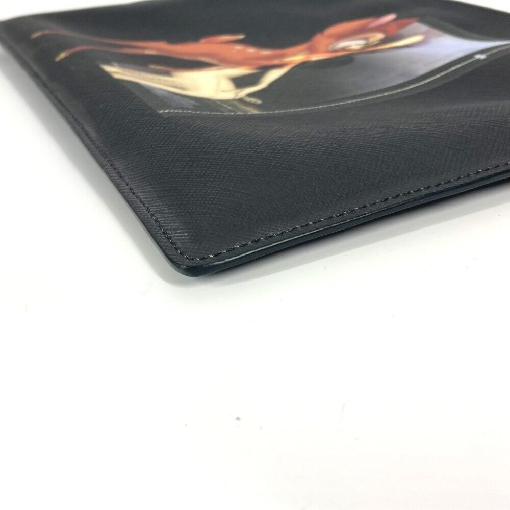 GIVENCHY Disney collaboration DISNEY Bambi pouch bag Clutch bag PVC Black - Picture 5 of 14